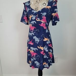 New Modcloth mini dress with horses size Medium or US 6